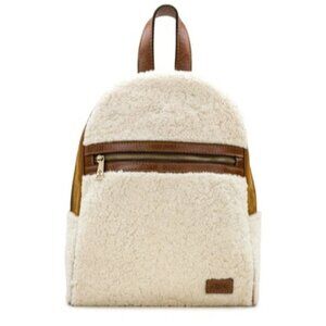 Patricia Nash Favani Sherpa Backpack Cognac Leather